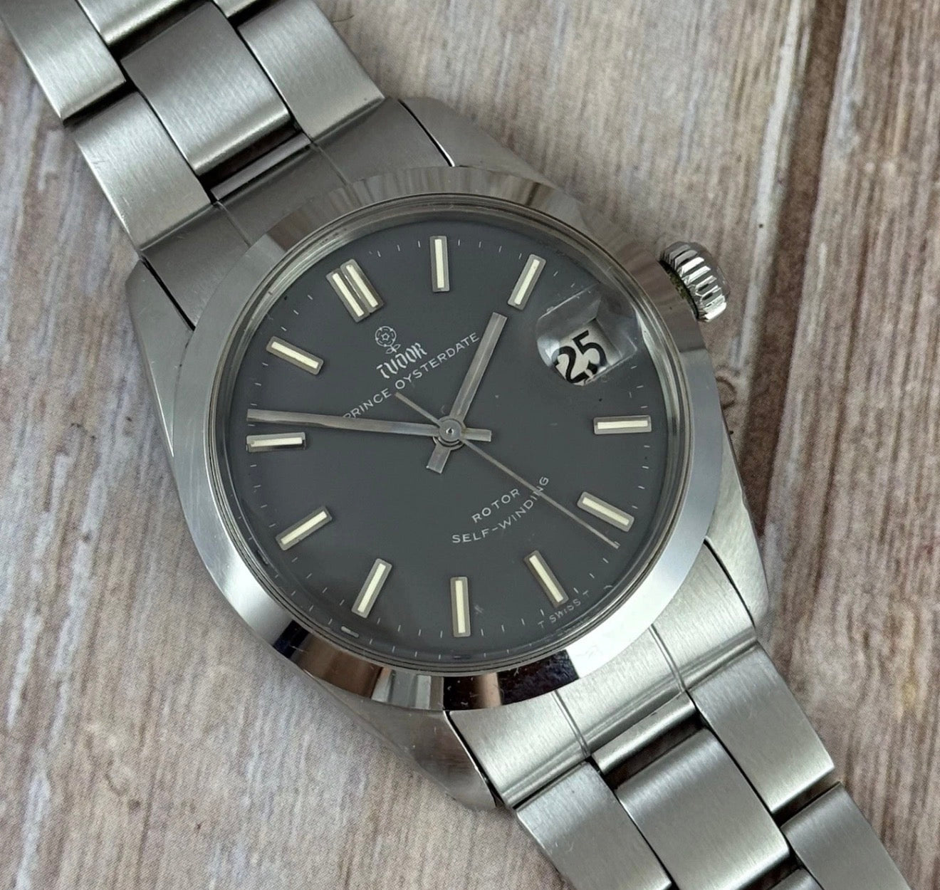 1966 Tudor Prince Oysterdate Men’s Grey Dial Watch Ref 7906