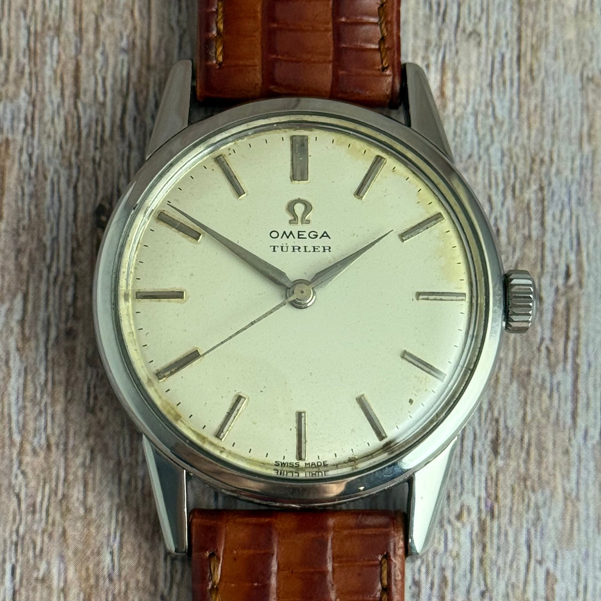 1961 Omega Seamaster Türler men’s manual wind wrist watch steel