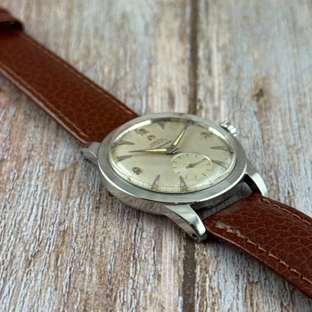 1950 Omega Seamaster automatic ‘bumper’ Arabic dial steel men’s watch