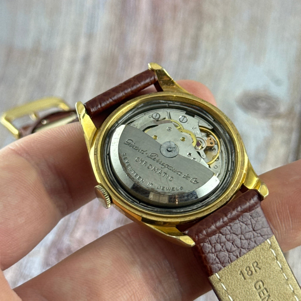 1960s Girard Perregaux Gyromatic men’s automatic gold plated wrist watch