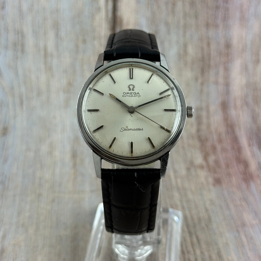 1966 Omega Seamaster Automatic men’s steel wrist watch ‘seahorse’ back