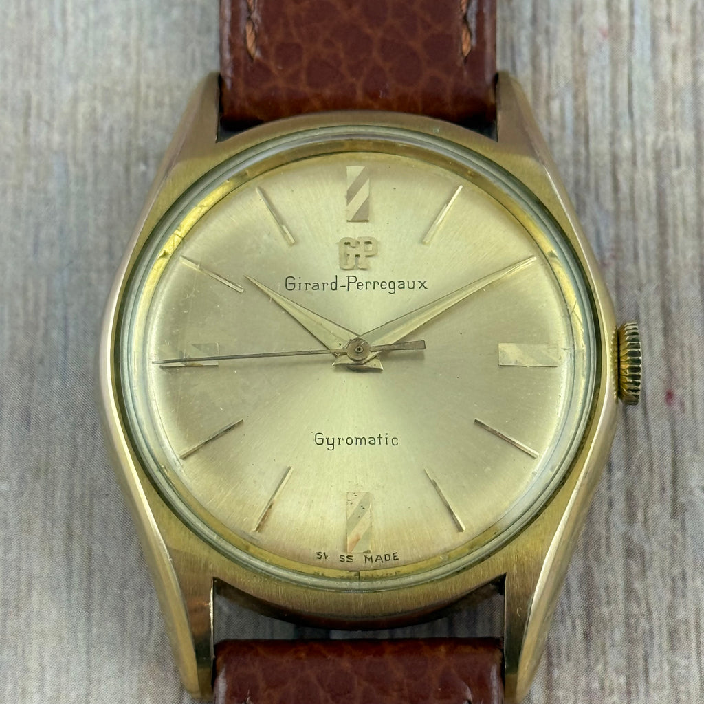 1960s Girard Perregaux Gyromatic men’s automatic gold plated wrist watch