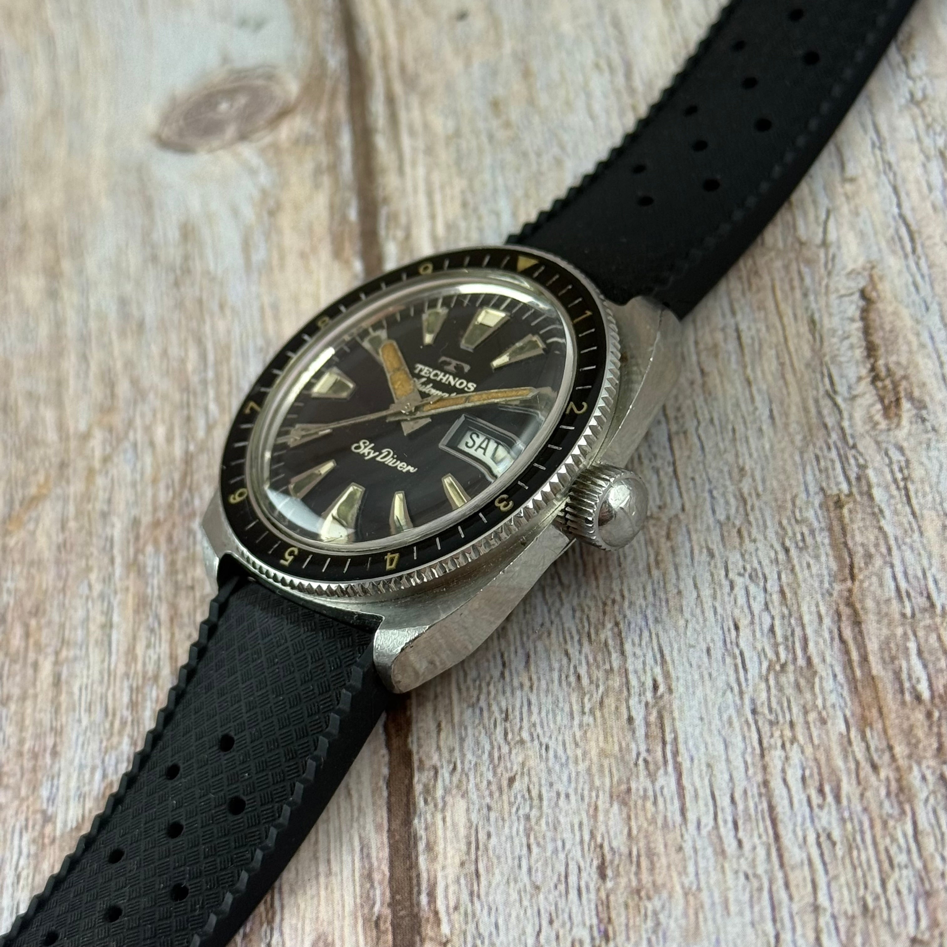 1960s Technos Sky diver automatic men’s divers watch 37mm