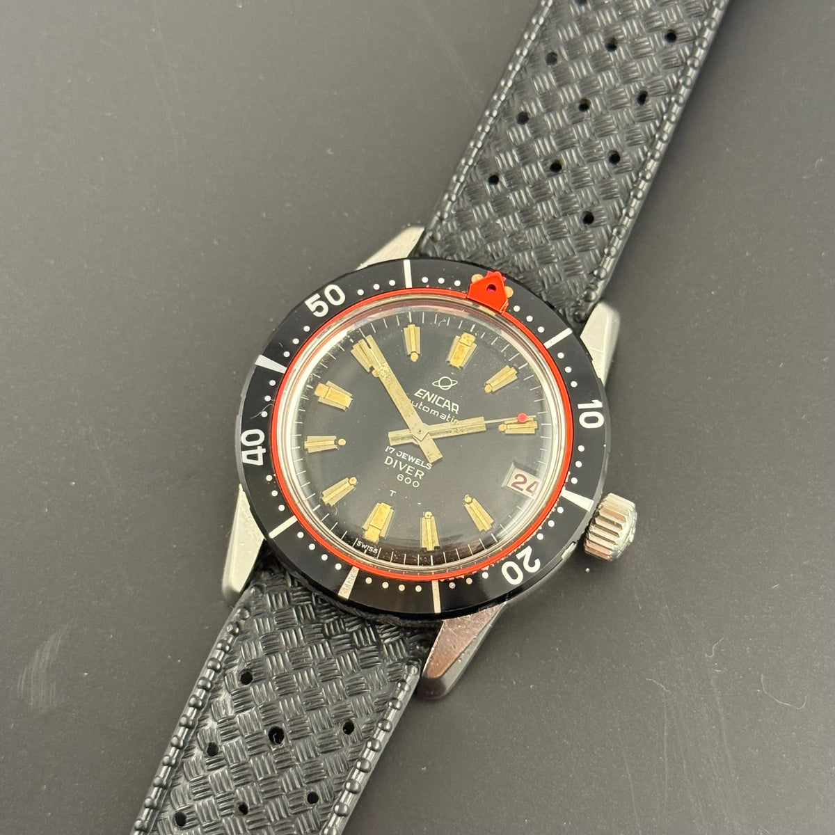 1960s Enicar Sherpa diver 600T men’s automatic wrist watch