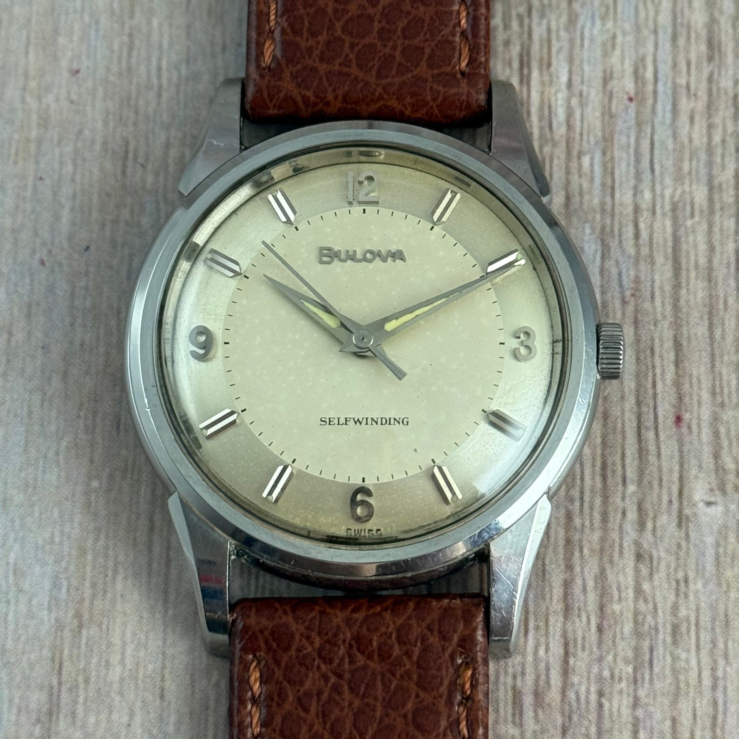 1963 BULOVA ‘Jet Clipper’ men's automatic watch 11AFAC Two-tone dial vintage