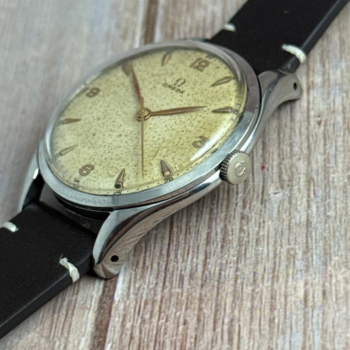 1947 Omega JUMBO 38mm men’s Manual wind steel wrist watch (2506-2)