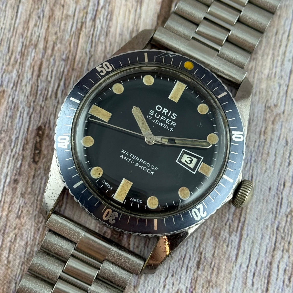1960s Oris Super “sixty five” men’s vintage skin divers watch manual wind 36mm
