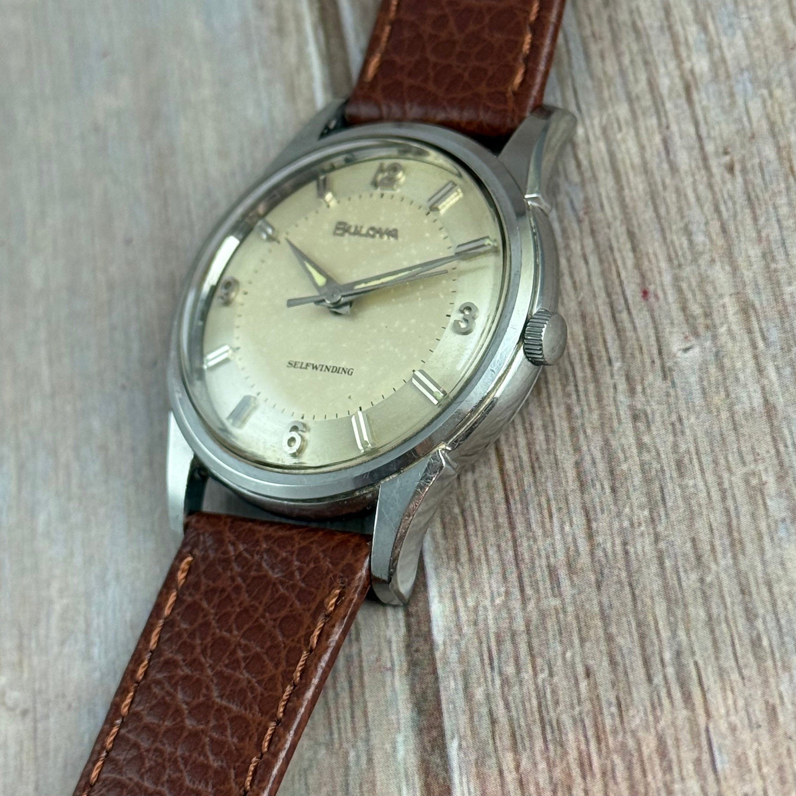 1963 BULOVA ‘Jet Clipper’ men's automatic watch 11AFAC Two-tone dial vintage