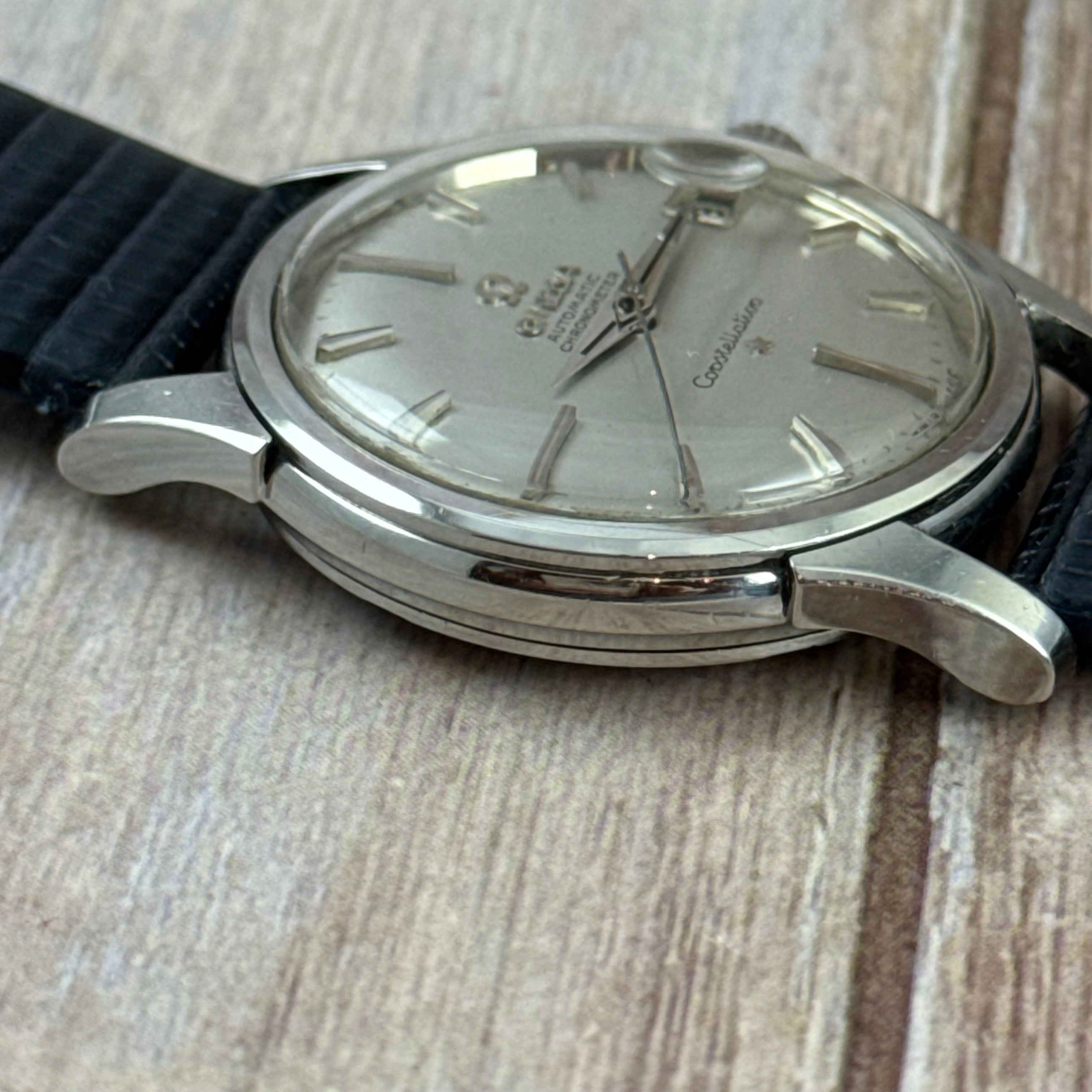 1960 Omega constellation chronometer automatic men’s steel watch 35mm (14393 10 SC ) RARE DIAL