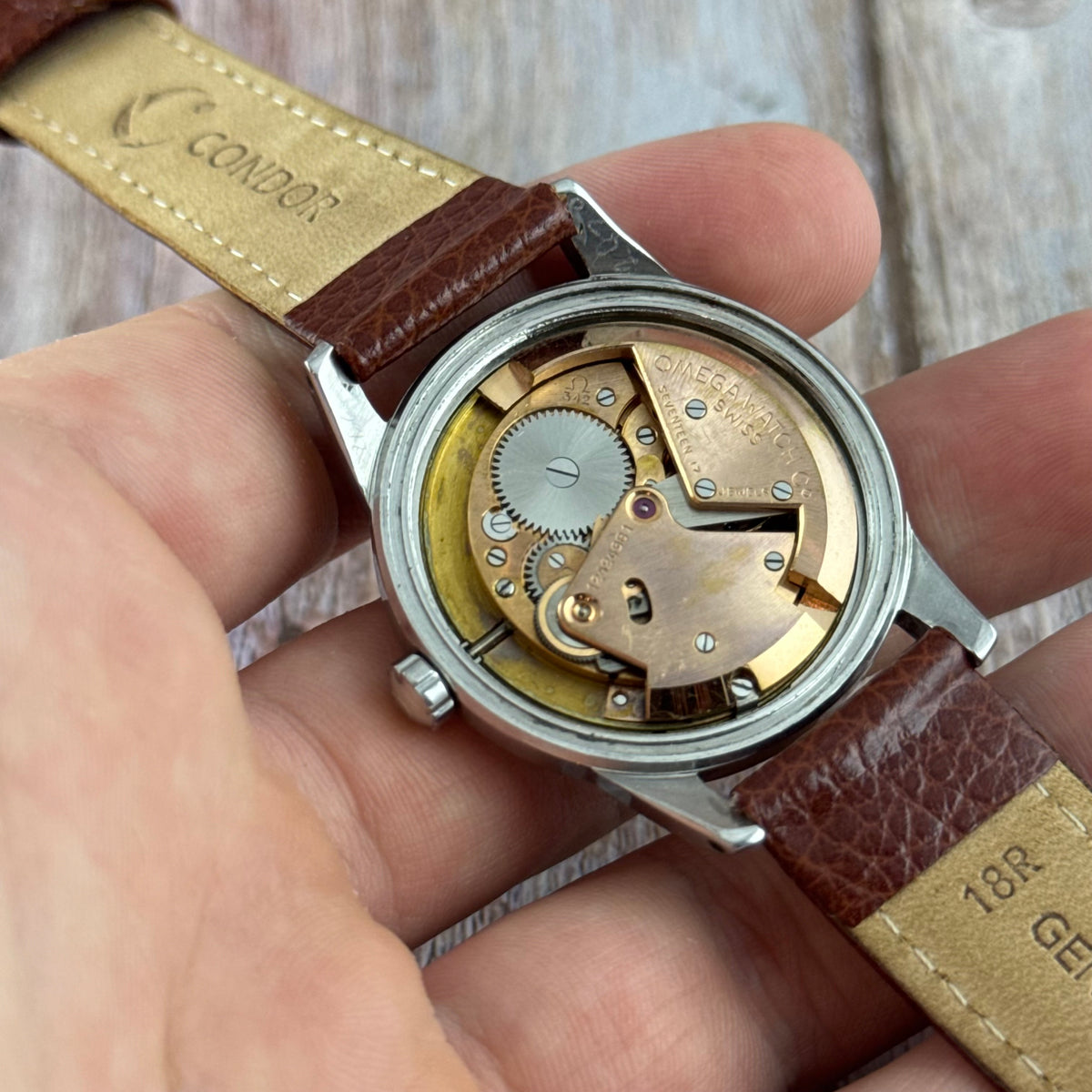 1950 Omega Seamaster automatic ‘bumper’ Arabic dial steel men’s watch