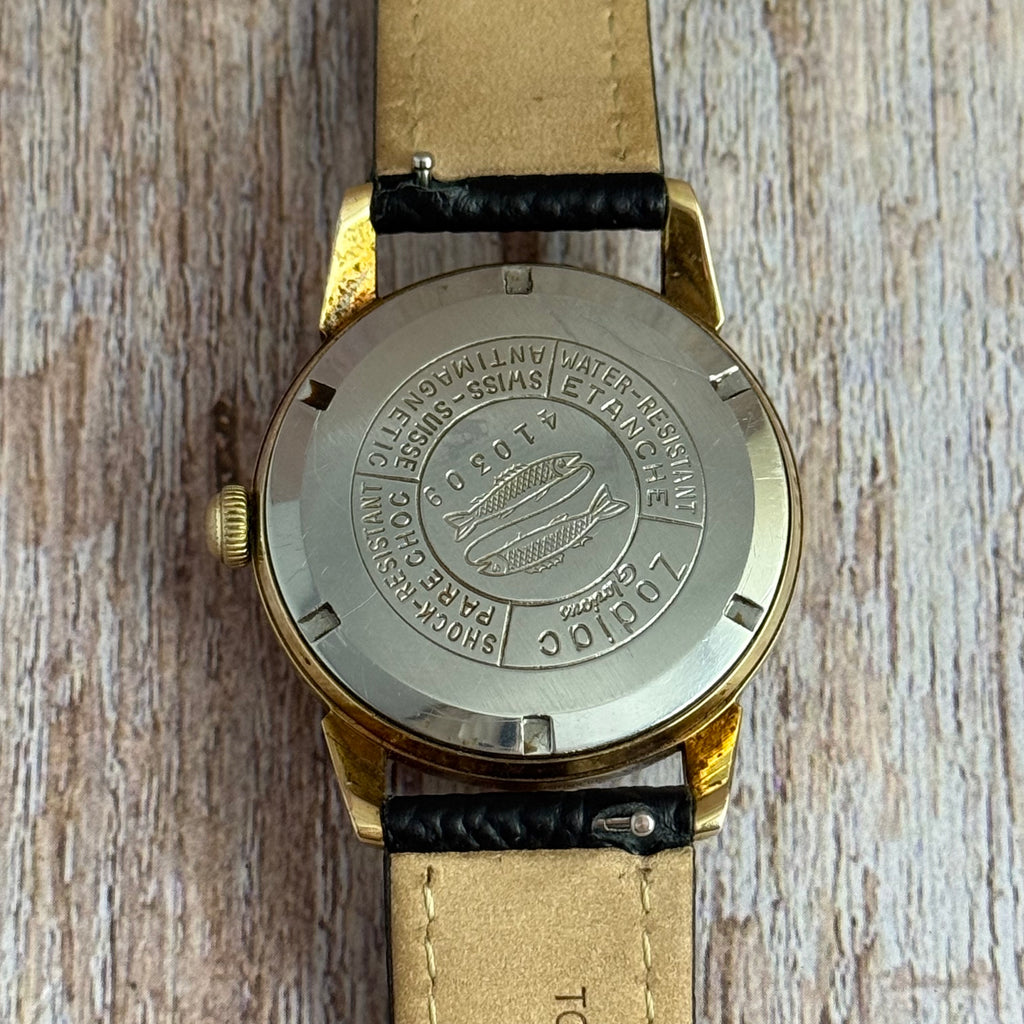 1950s Zodiac Glorious Men’s Wrist Watch ‘honeycomb’ Dial