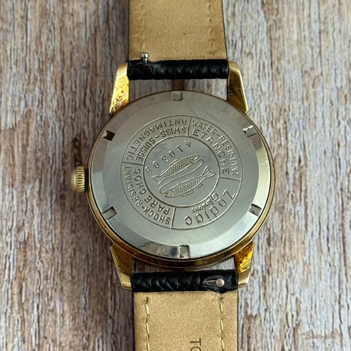 1950s Zodiac Glorious Men’s Wrist Watch ‘honeycomb’ Dial