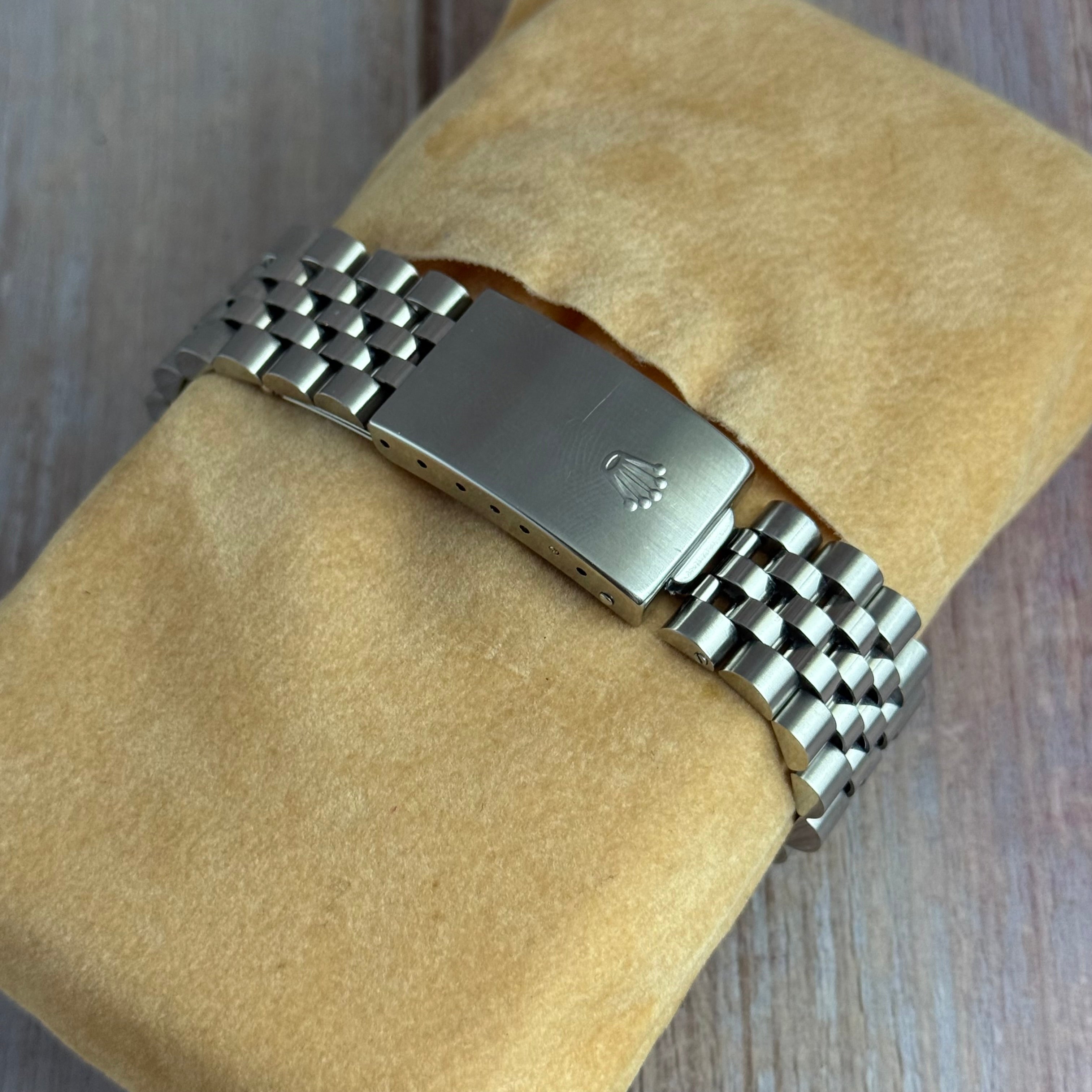1986 Rolex Datejust 36 silver “tapestry” steel men’s watch boxed MINT CONDITION