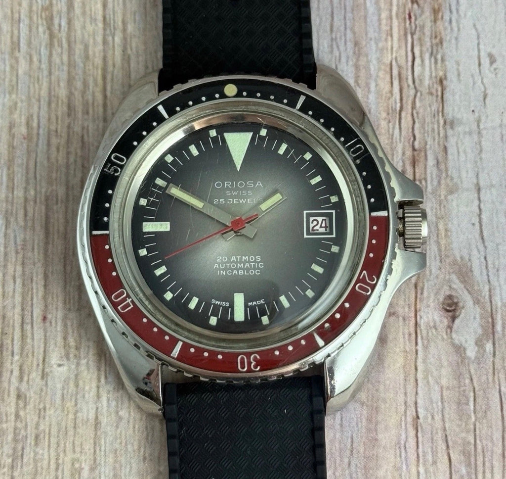 Oriosa Men's Dive Watch Monnin 844 case, Explorer Il 1655 style dial 42mm