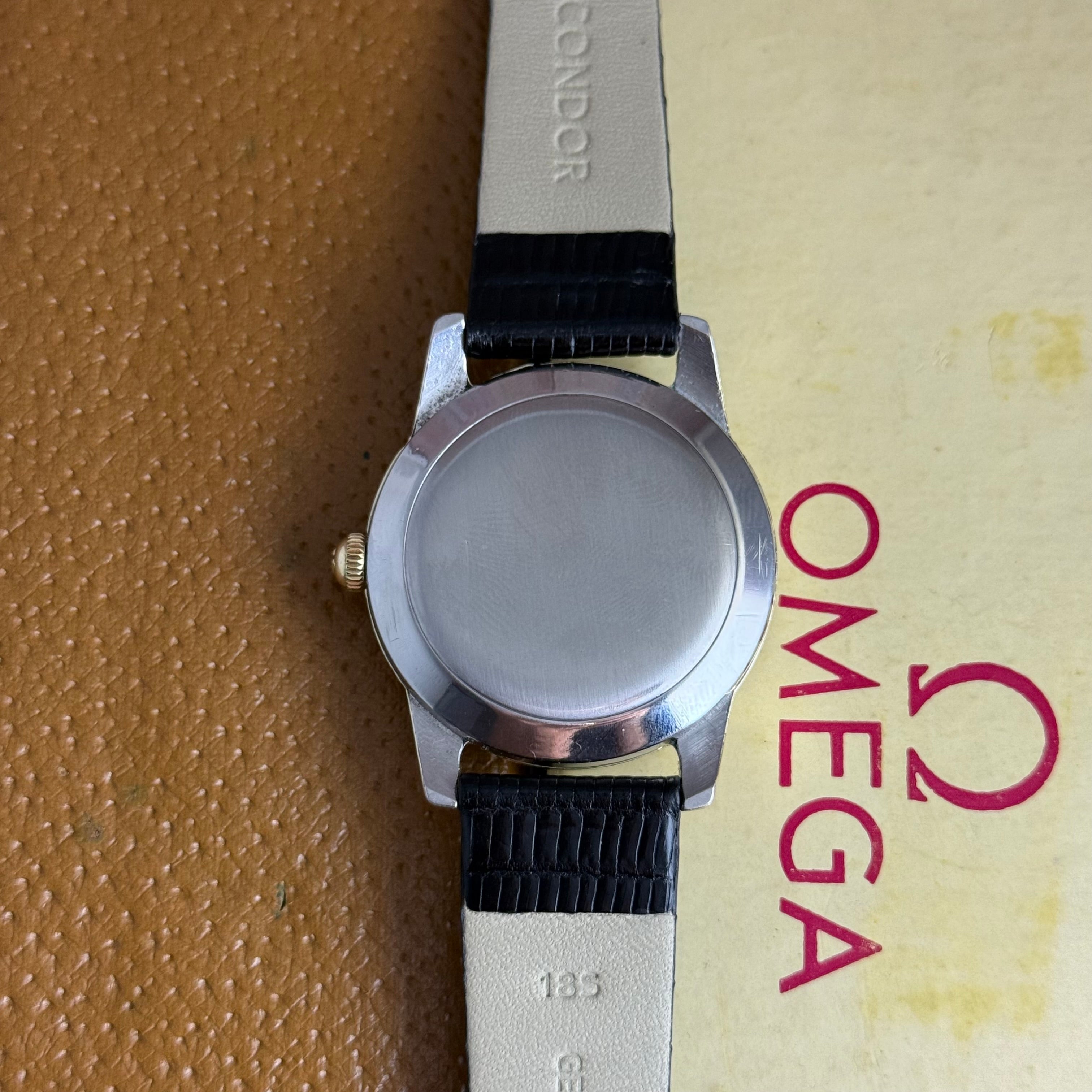 1952 Omega Seamaster Türler double signed dial men’s automatic calendar wrist watch watch boxed