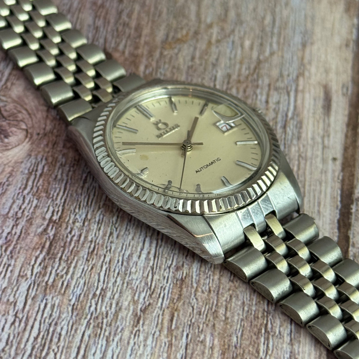 1970s Milus ‘datejust’ style men’s automatic Swiss wrist watch