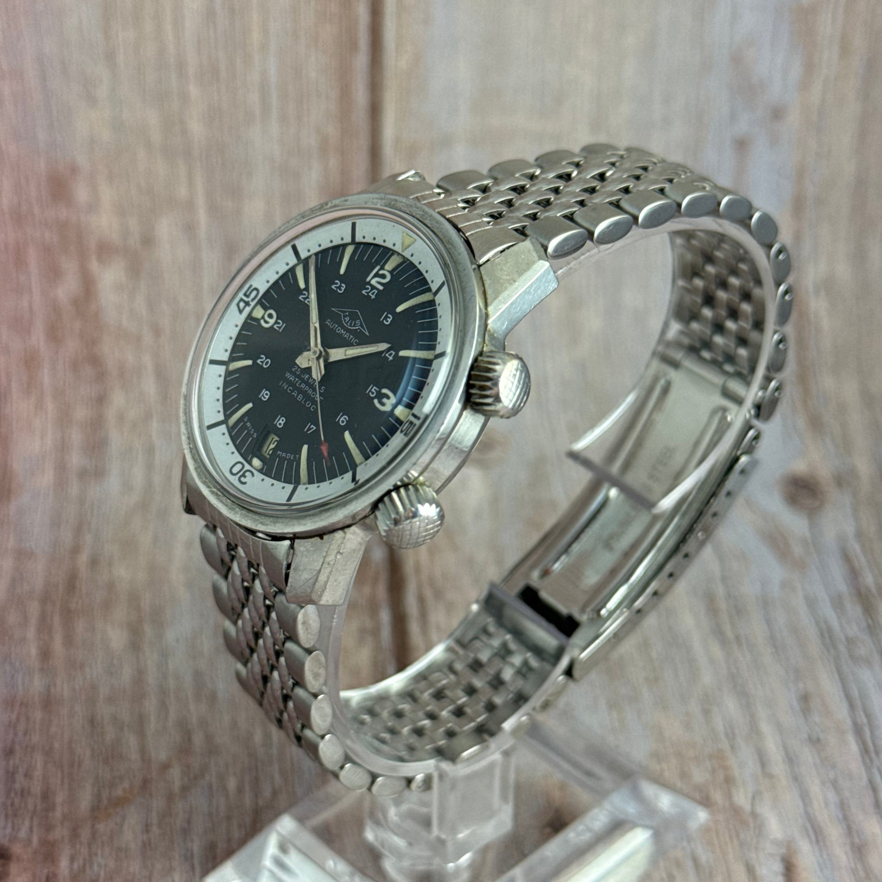 1960s Talis Super compressor men’s deep sea automatic divers watch 37mm