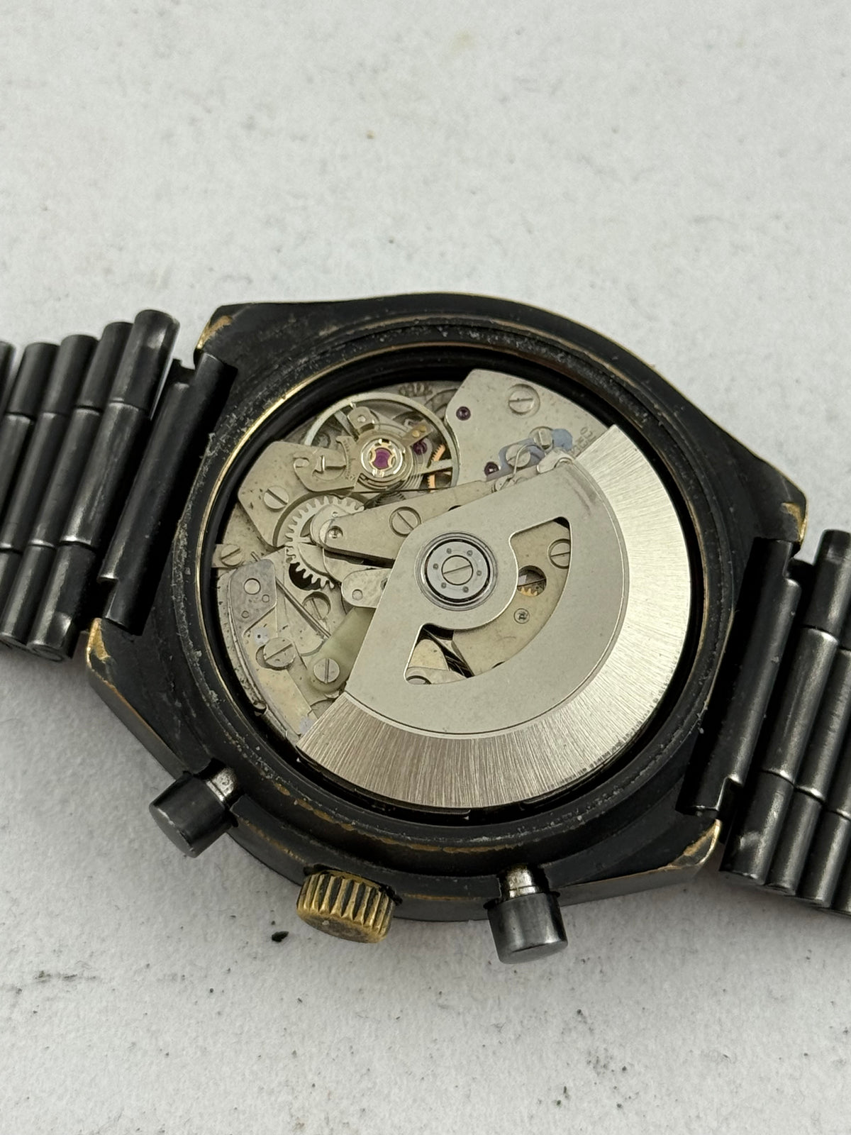1980s Gallet Multichron 12 Automatic Chronograph PVD 'Valjoux Cal. 7750' "Top Gun"