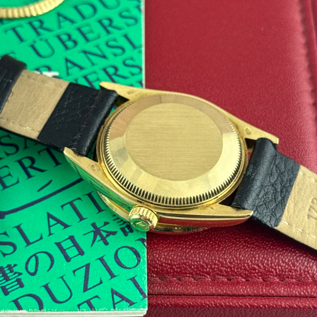 18ct Rolex Oyster Perpetual 31 Ladies Solid Gold Watch Box Papers 1996