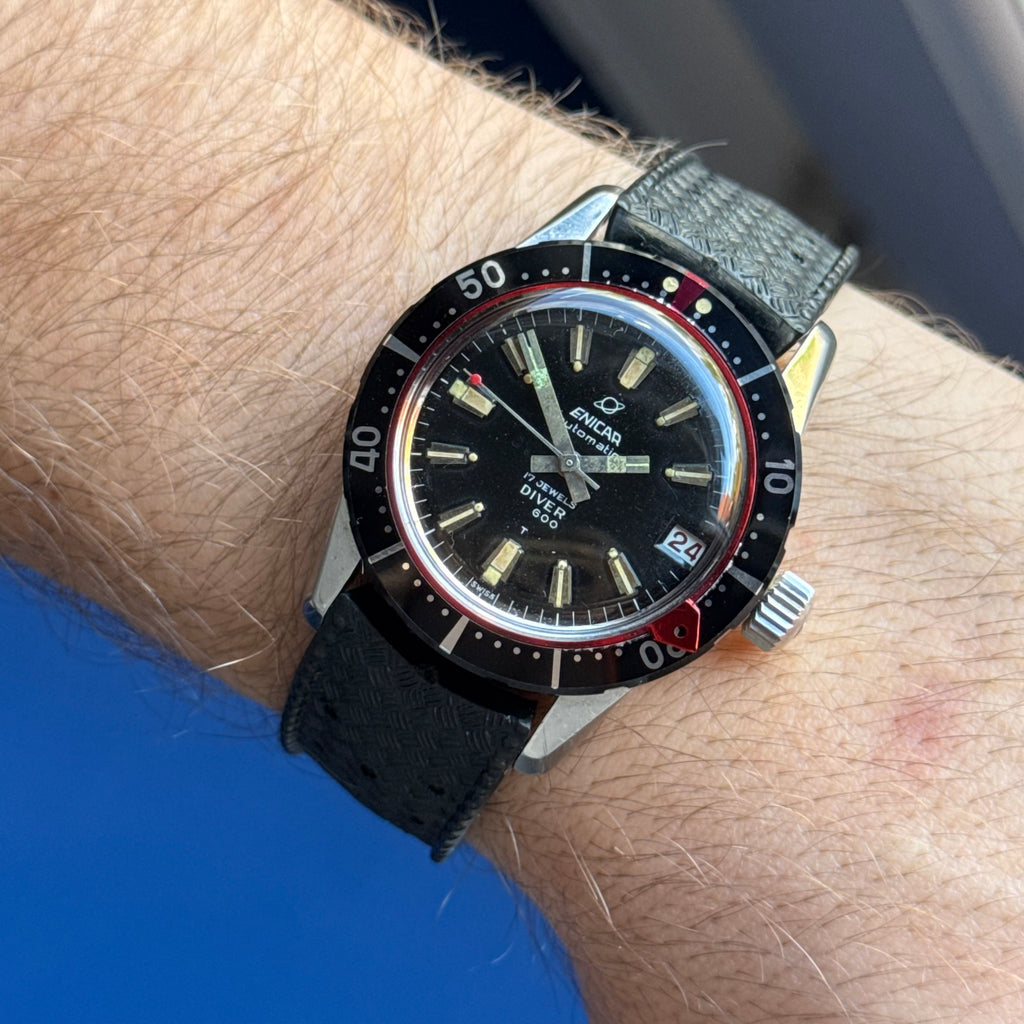 1960s Enicar Sherpa diver 600T men’s automatic wrist watch