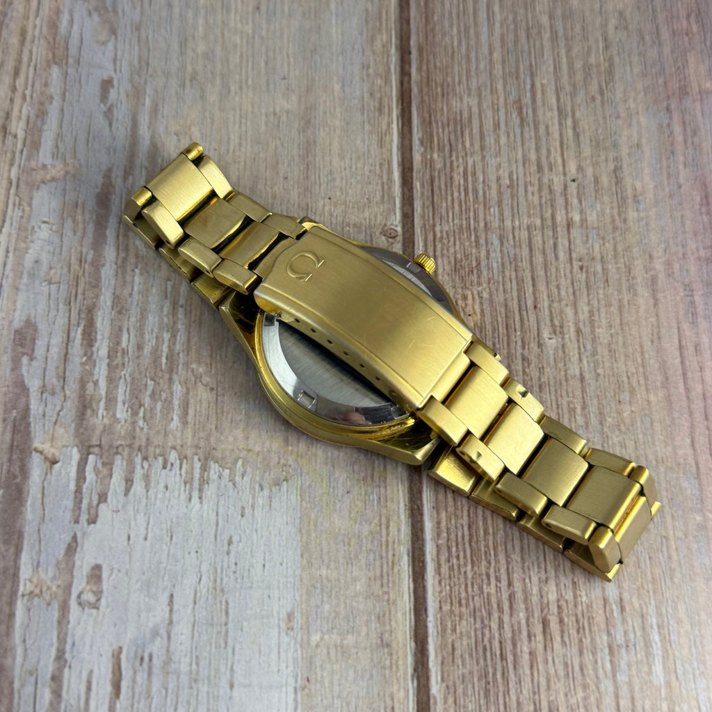 1973 Omega Geneve Automatic Men’s Gold Plated Watch Integral Bracelet 36mm