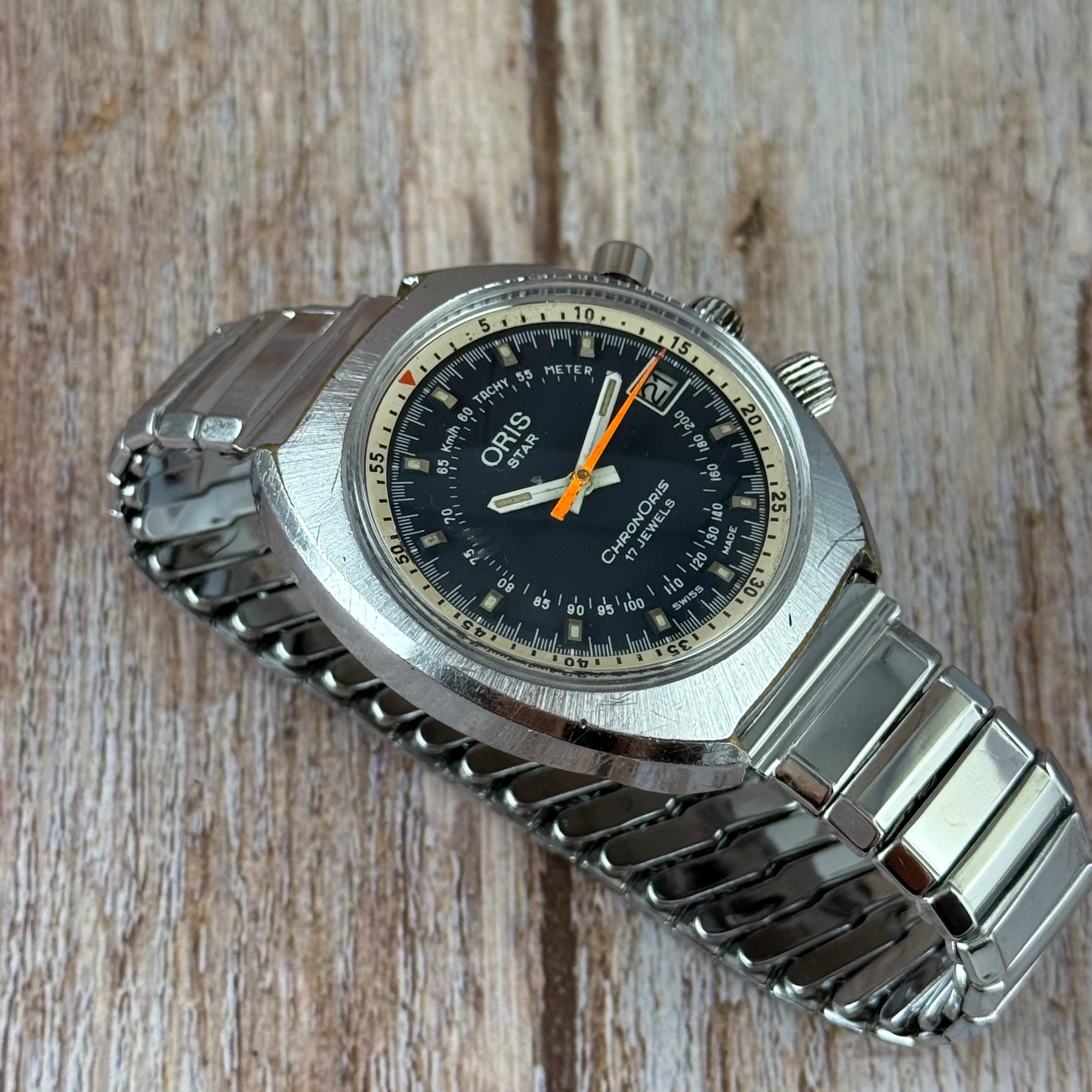 Vintage Oris Star ChronOris Manual Wind Men’s Watch Cal.725 38mm 1970s working