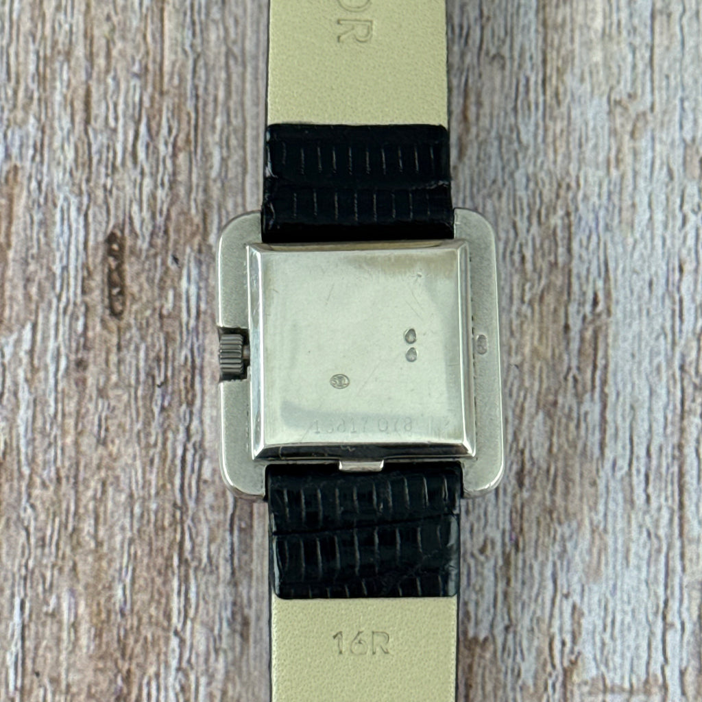 Vintage .925 solid silver Longines ladies tank square dress watch boxed 24mm