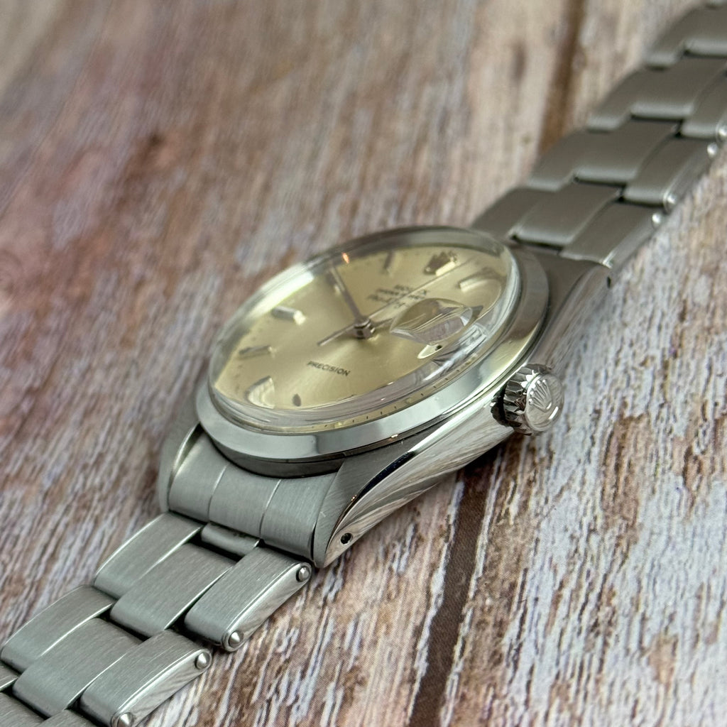 1971 Rolex Air King Date precision men’s steel automatic wrist watch 35mm (5700)