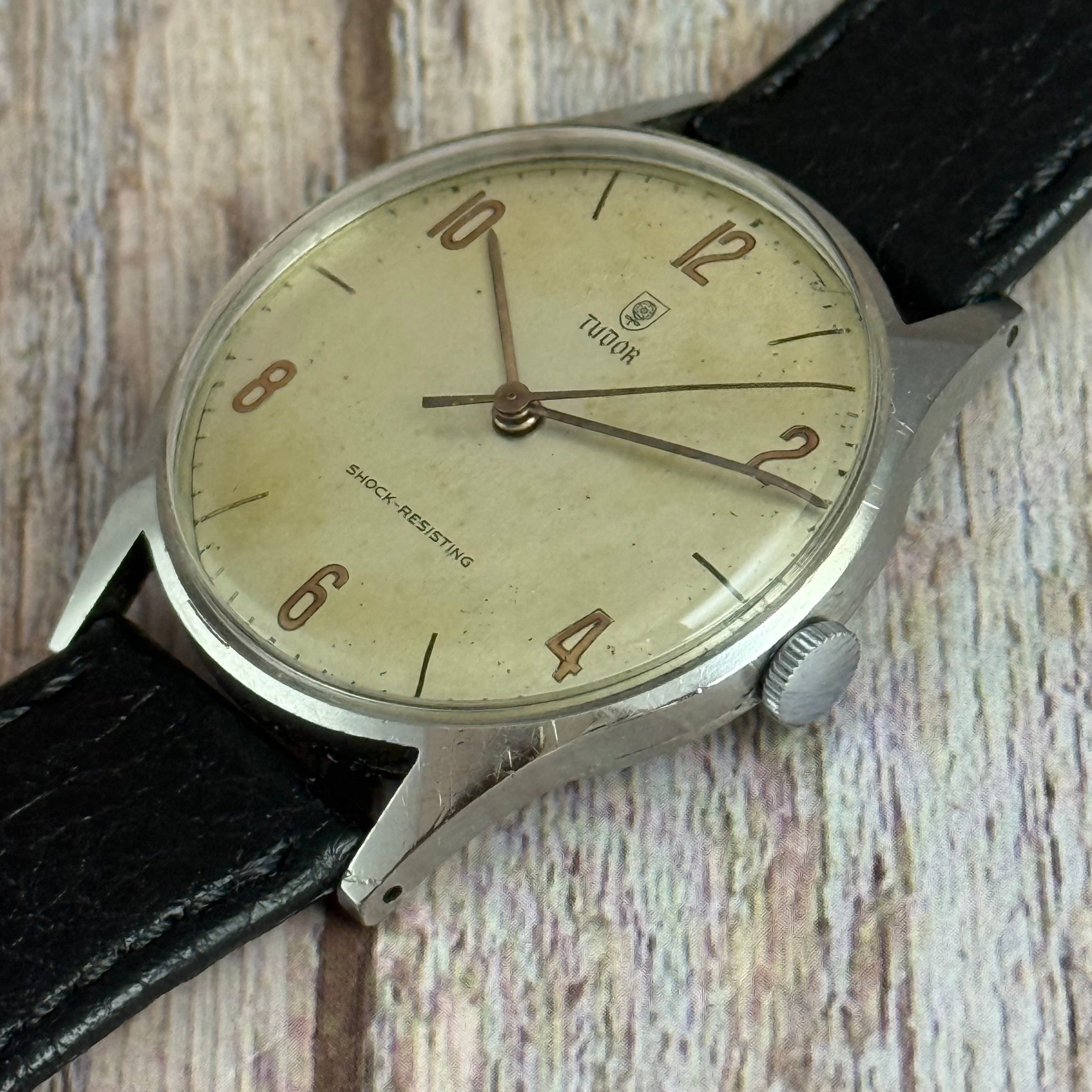 Vintage Tudor Shield Rose Men’s Wrist Watch Manual Wind 35mm Ref 818 SERVICED