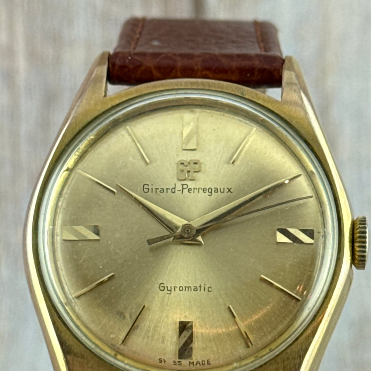 1960s Girard Perregaux Gyromatic men’s automatic gold plated wrist watch