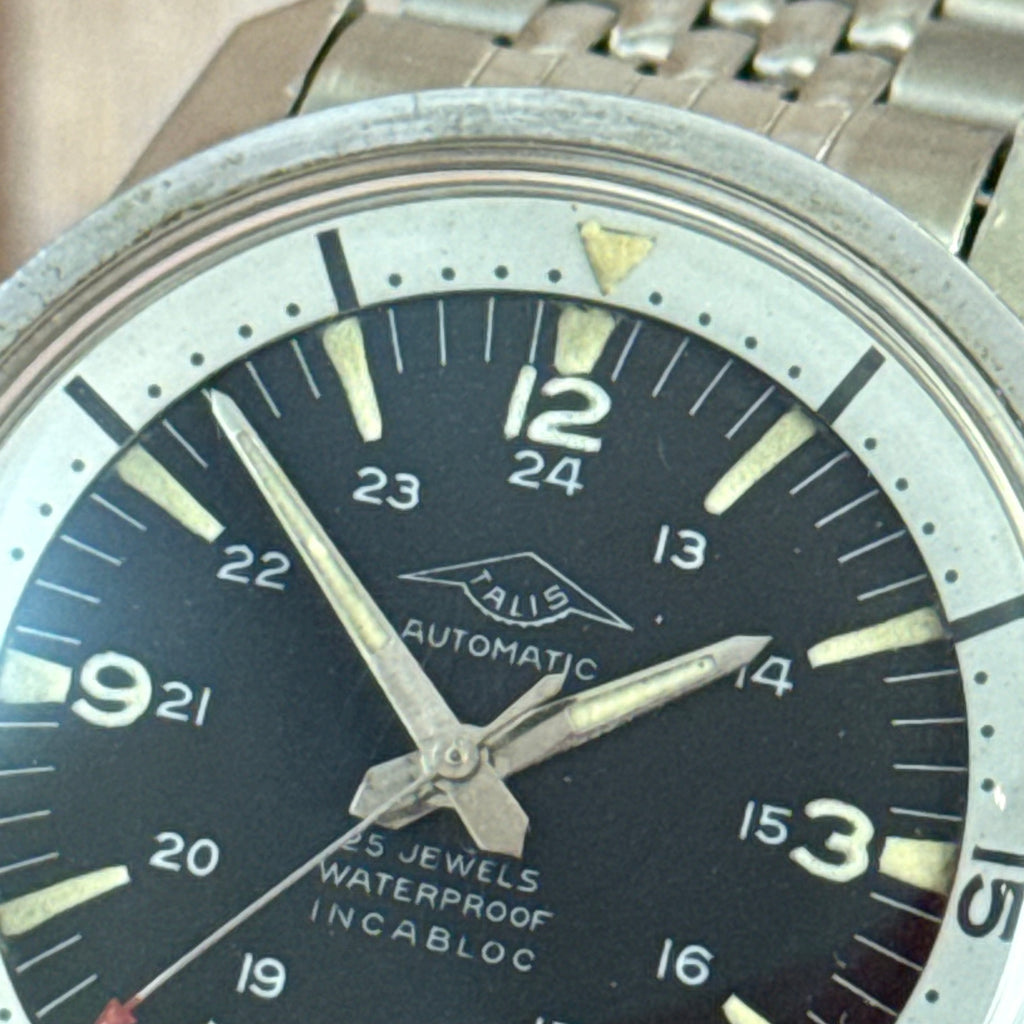 1960s Talis Super compressor men’s deep sea automatic divers watch 37mm