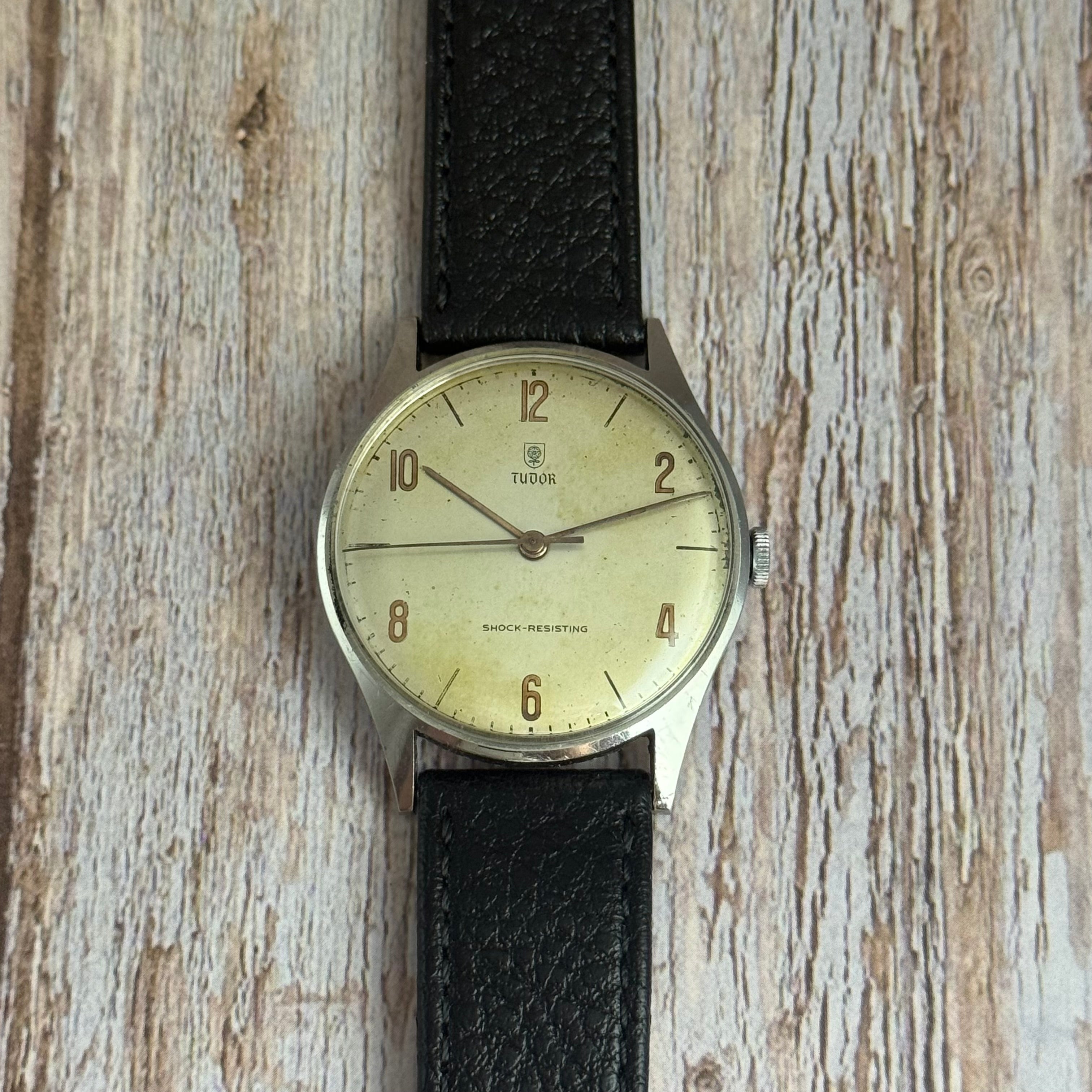 Vintage Tudor Shield Rose Men’s Wrist Watch Manual Wind 35mm Ref 818 SERVICED