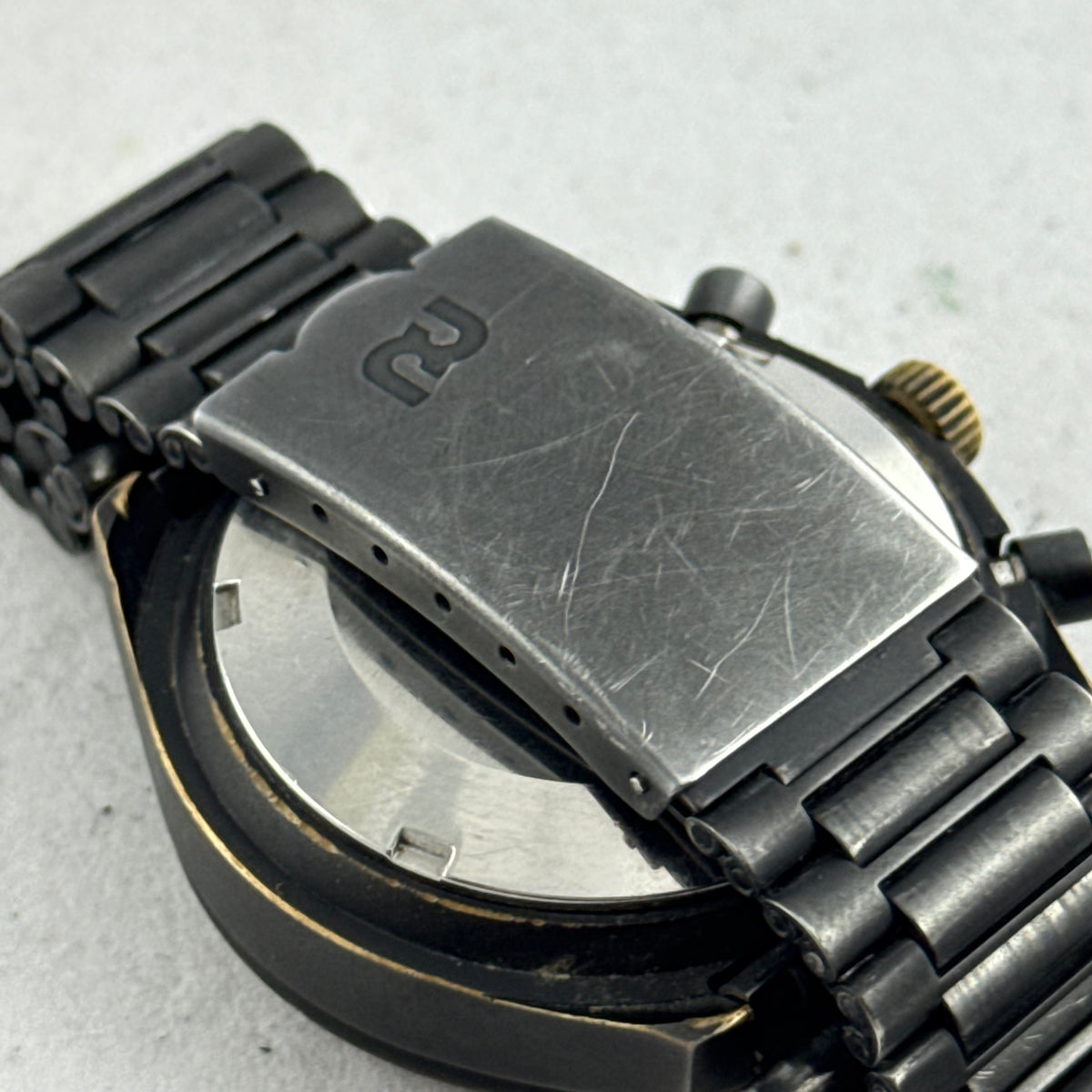 1980s Gallet Multichron 12 Automatic Chronograph PVD 'Valjoux Cal. 7750' "Top Gun"