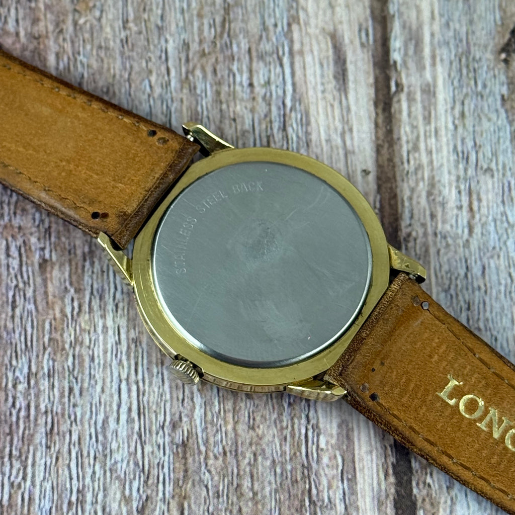 Vintage Longines Breguet Dial Men’s Manual Wind Watch 34mm Gold Plated Working