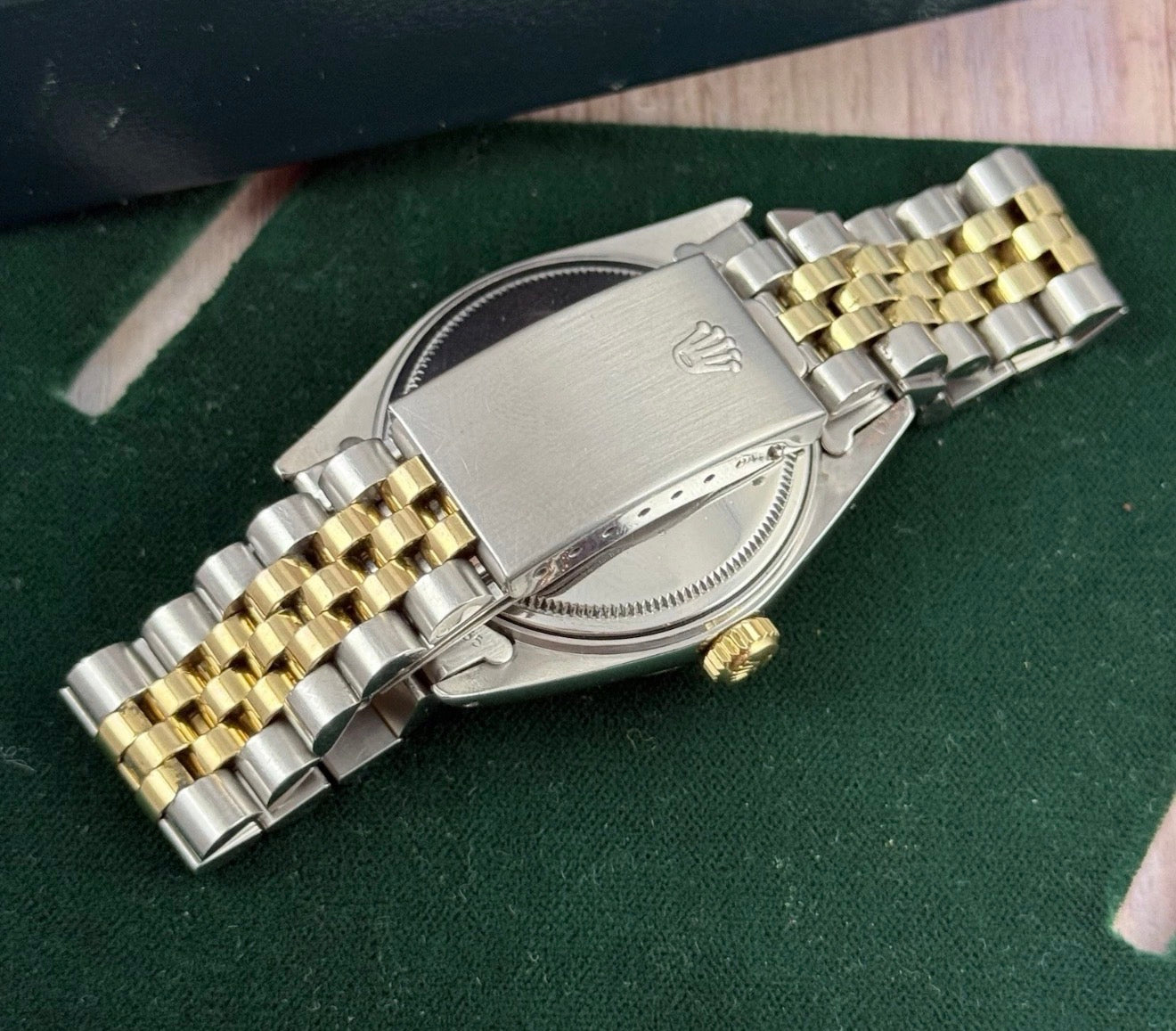 1972 Rolex Datejust 36 18k Gold & Steel 1601 Men’s watch Boxed black dial