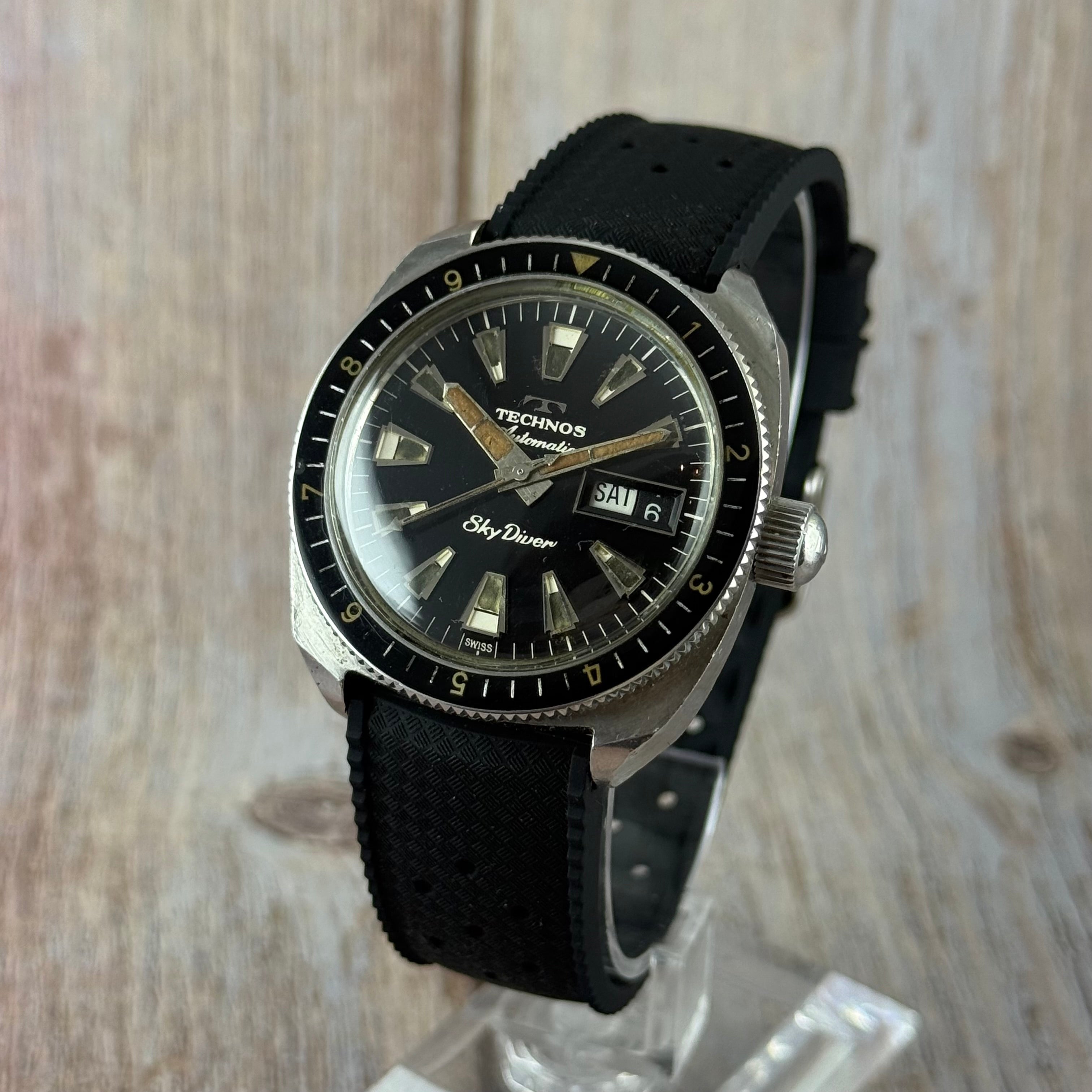 1960s Technos Sky diver automatic men’s divers watch 37mm