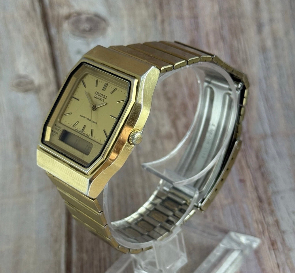 Vintage Seiko Quartz Ana-digi Alarm Chronograph Men’s Watch GP WORKING H601-5210