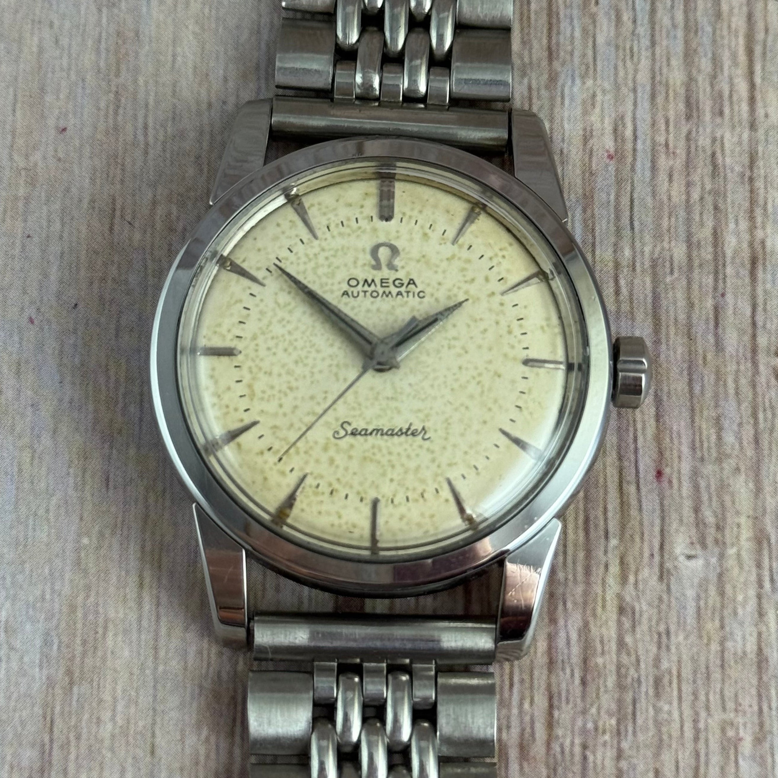 1958 Omega Seamaster automatic men’s steel wrist watch 34mm (2846-8SC)