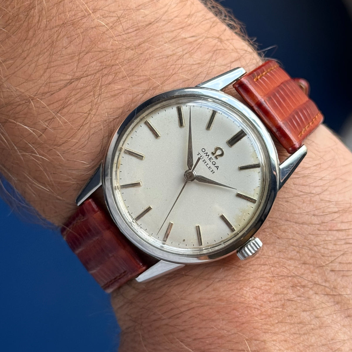 1961 Omega Seamaster Türler men’s manual wind wrist watch steel