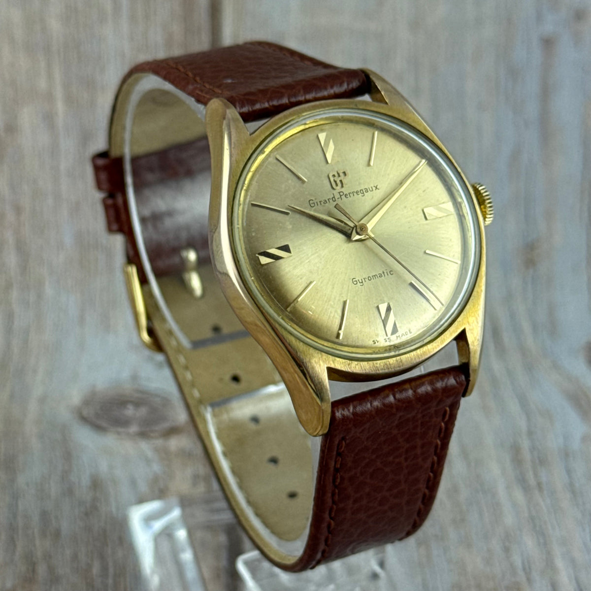 1960s Girard Perregaux Gyromatic men’s automatic gold plated wrist watch