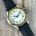 Vintage Julian Le Roy Ladies ‘santos octagon’ style automatic wrist watch 26mm gold & steel (ETA 2671)