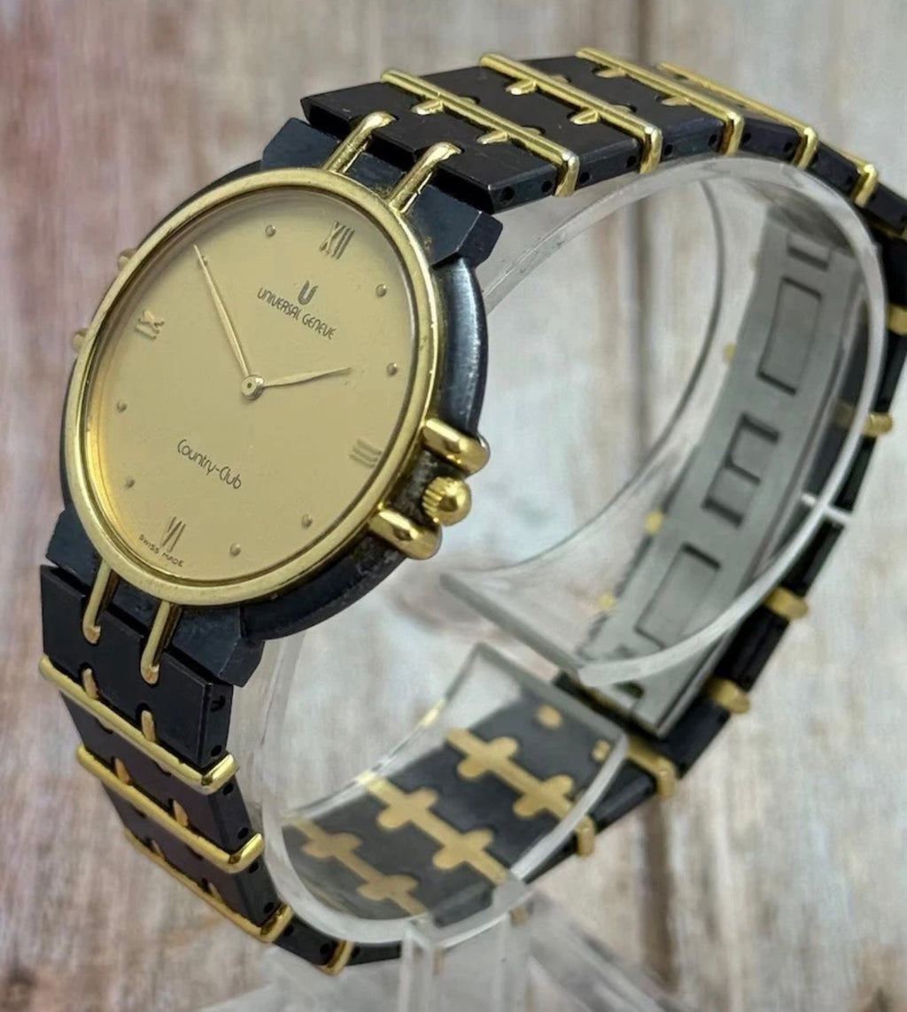 1980s Universal Geneve Country-club Men’s Integrated Bracelet Watch 33mm Quartz