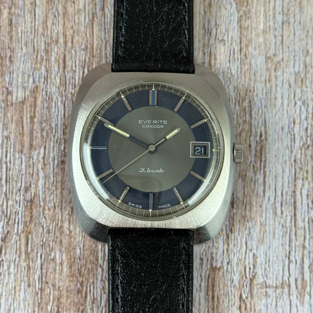 1970s Everite Condor gents manual wind UFO case wrist watch
