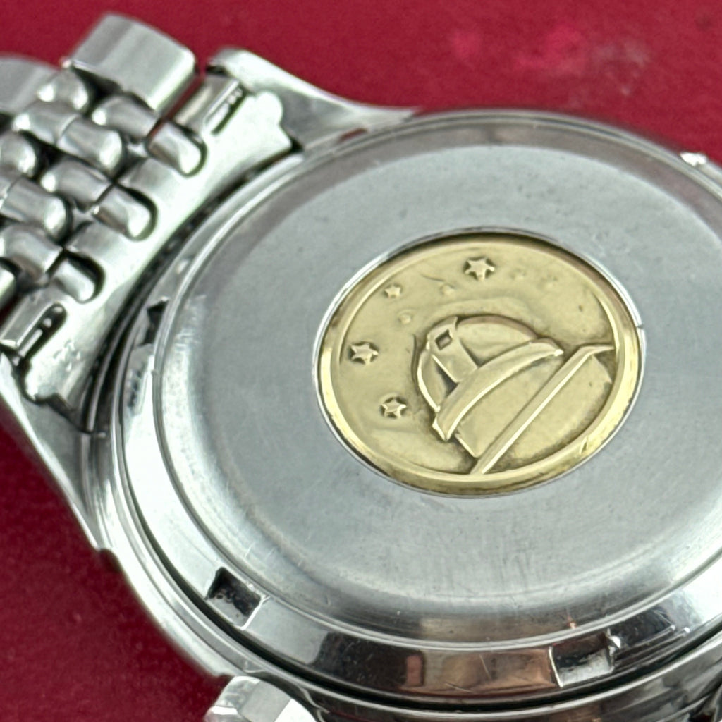 1952 Omega Constellation automatic ‘honeycomb’ dial men’s wrist watch 35mm steel boxed