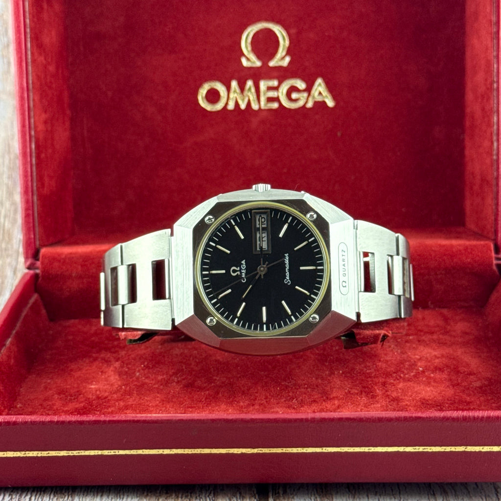 1970s Omega Seamaster Mariner men’s quartz steel wrist watch (196.0054)