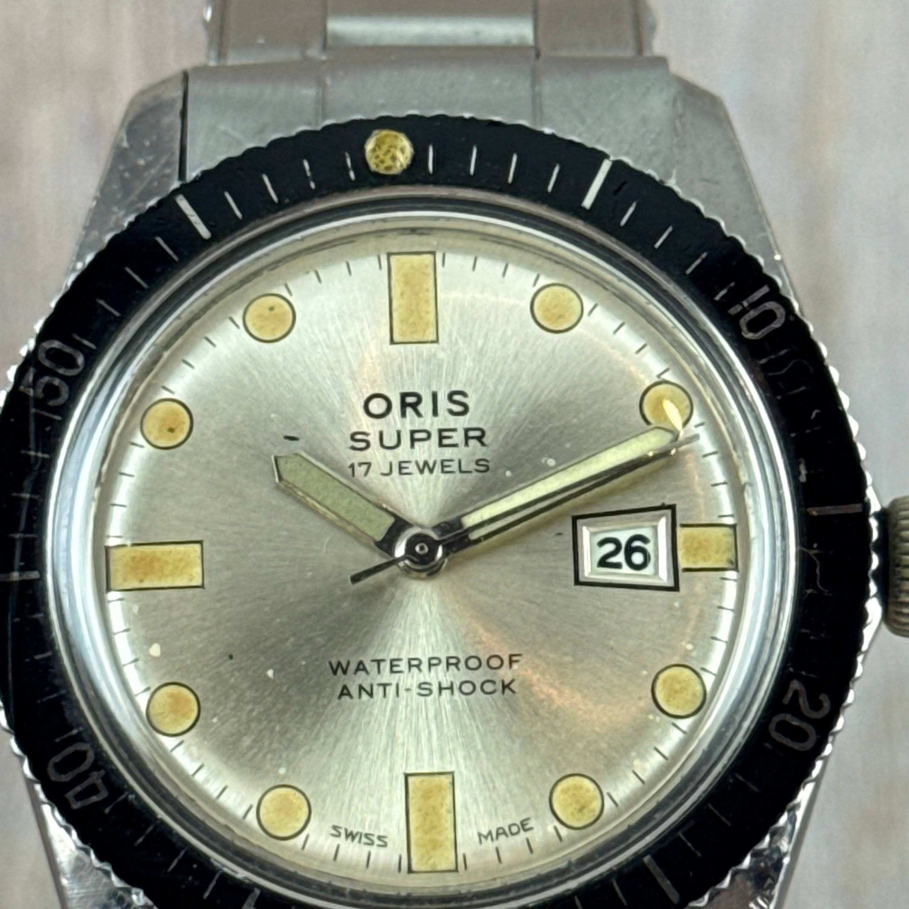 1960s Oris Super “sixty five” silver dial men’s divers watch boxed