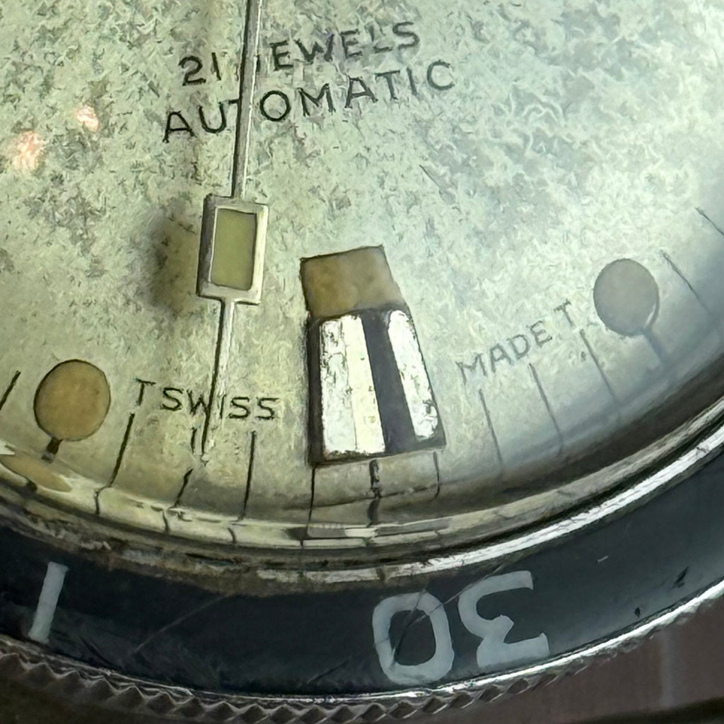 1960s Lusina Geneve Men’s Divers Watch Automatic 40mm Bakelite WORKING