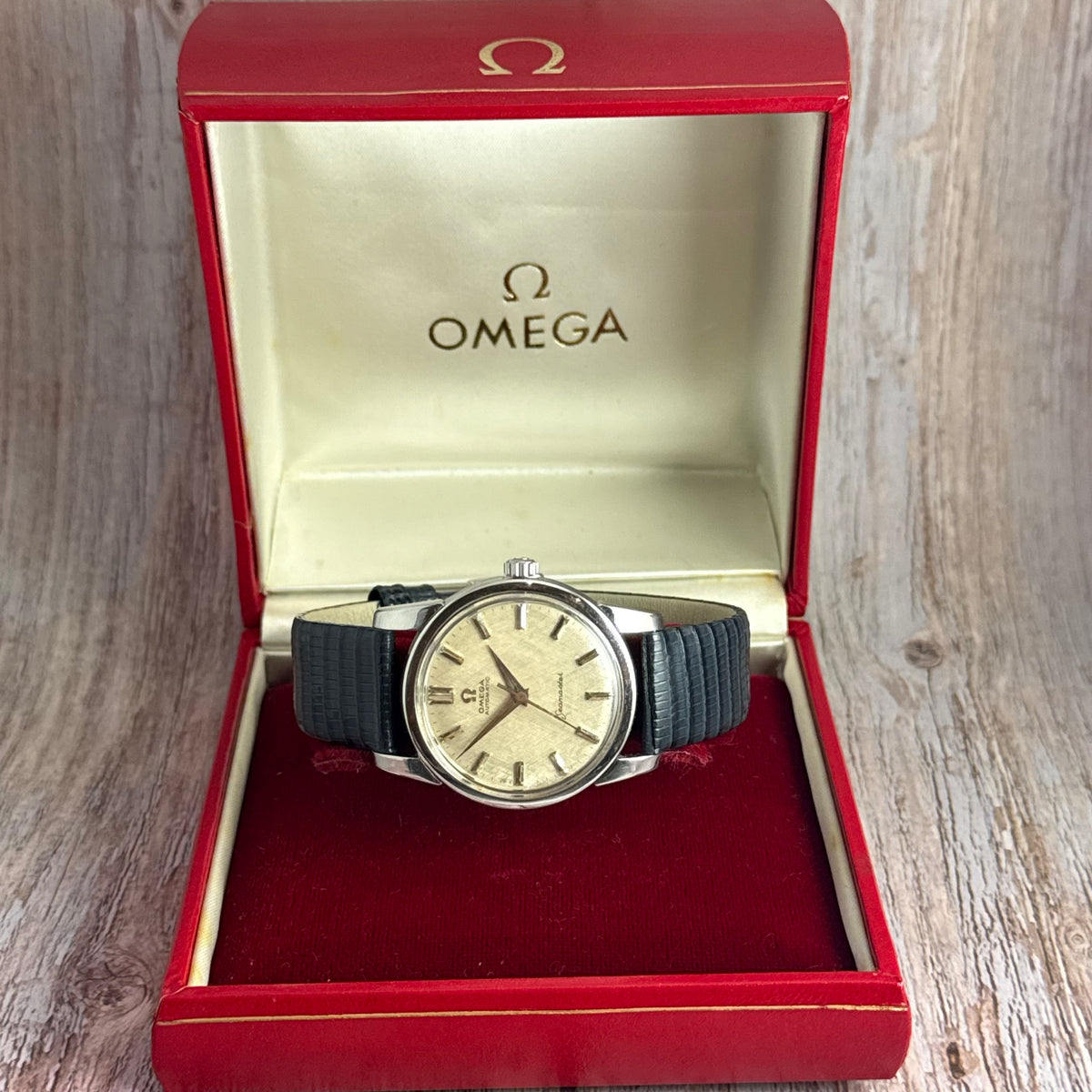 1961 Omega Seamaster Automatic Linen Dial Men’s Steel Watch 14761 1 SC SERVICED