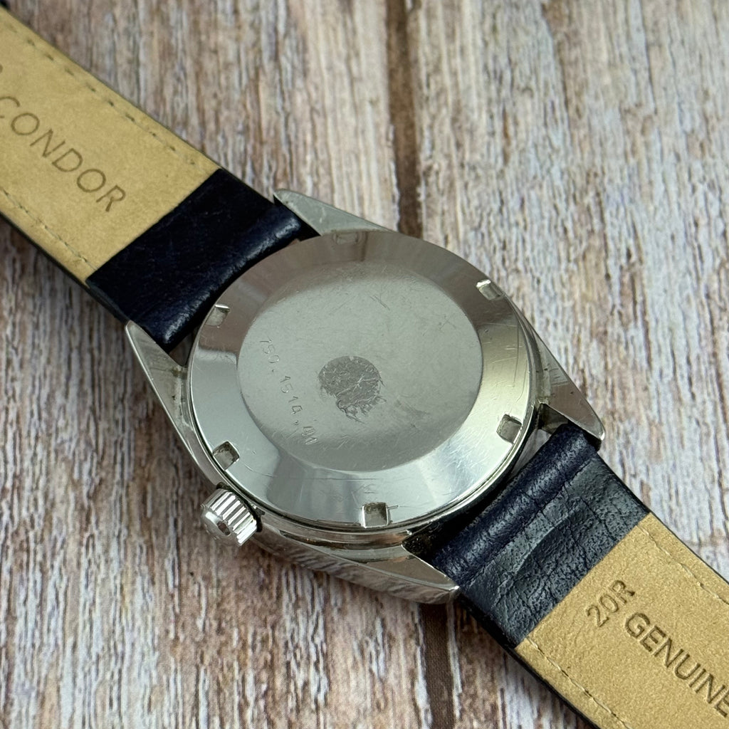 Vintage Eterna KonTiki Classic Quartz Blue Dial Men’s Watch 35mm Working