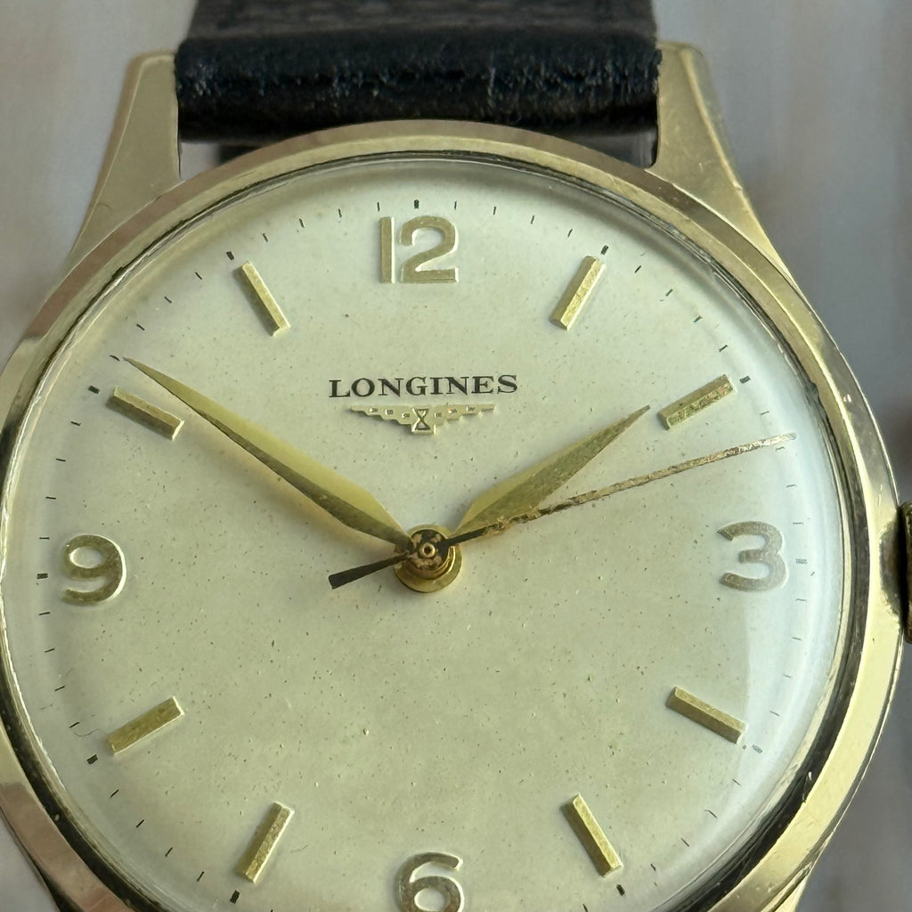 1970 Longines 9ct yellow gold men’s wrist watch ( chunky screwback case ) with box & papers